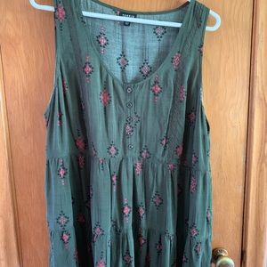 Torrid brand sleeveless boho top - size 1